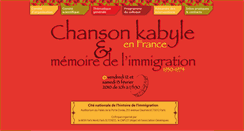 Desktop Screenshot of chanson-kabyle.mshparisnord.org